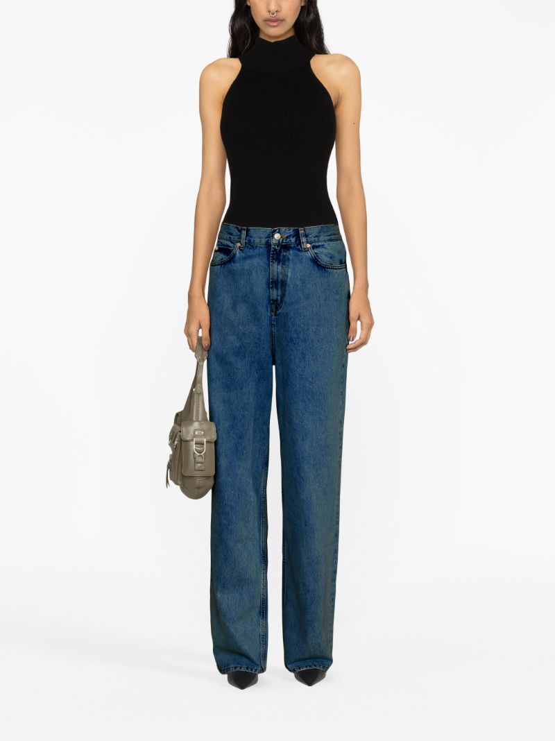 Blue Wide-leg Jeans