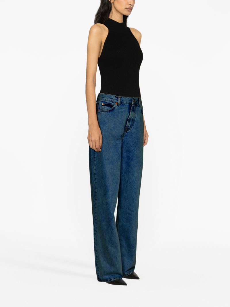 Blue Wide-leg Jeans