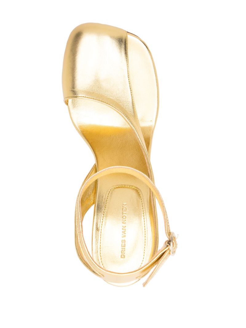 Gold 105mm Cut Out Metallic Pumps