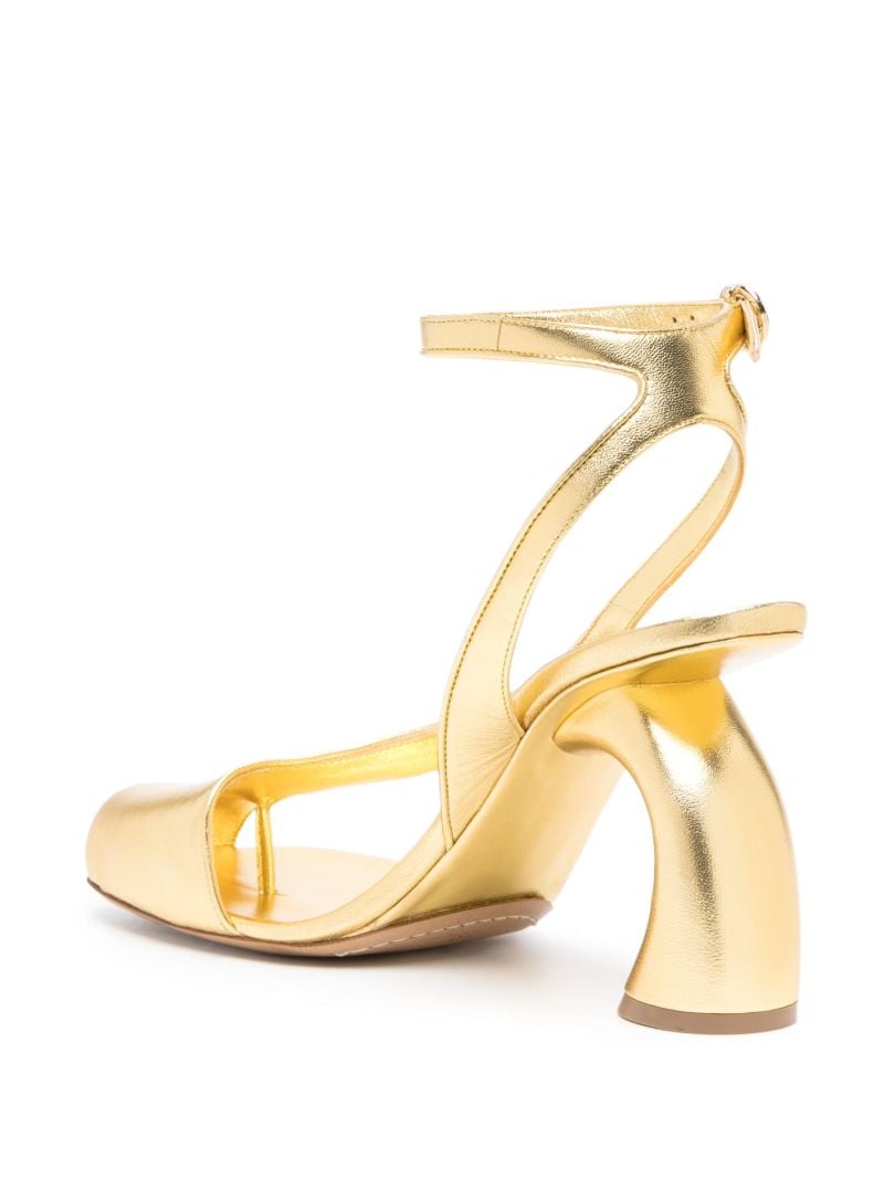 Gold 105mm Cut Out Metallic Pumps