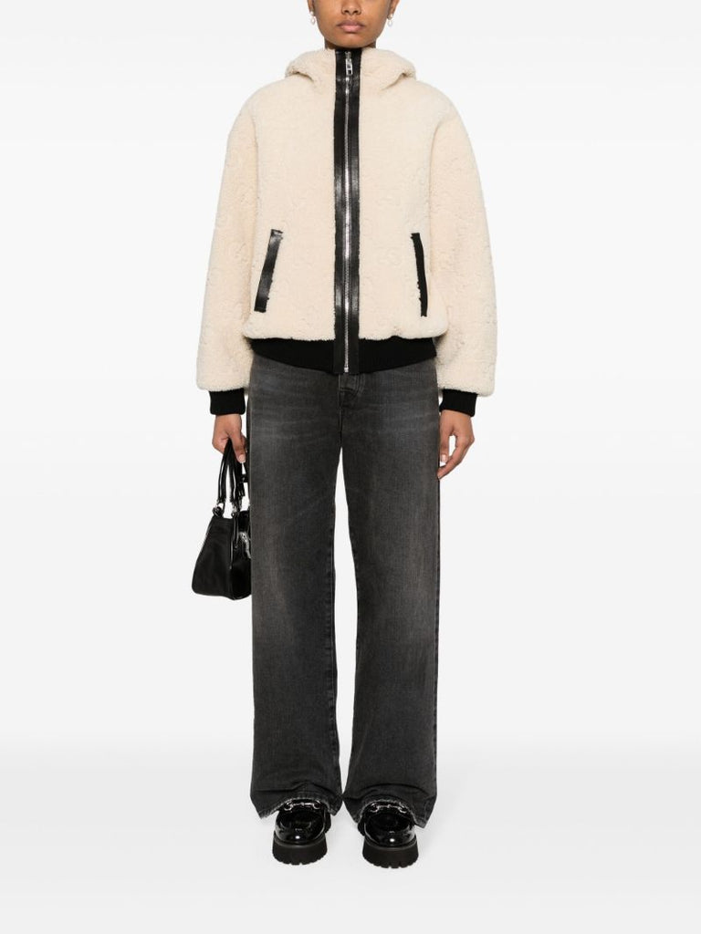 Neutral Shearling Reversible Jacket