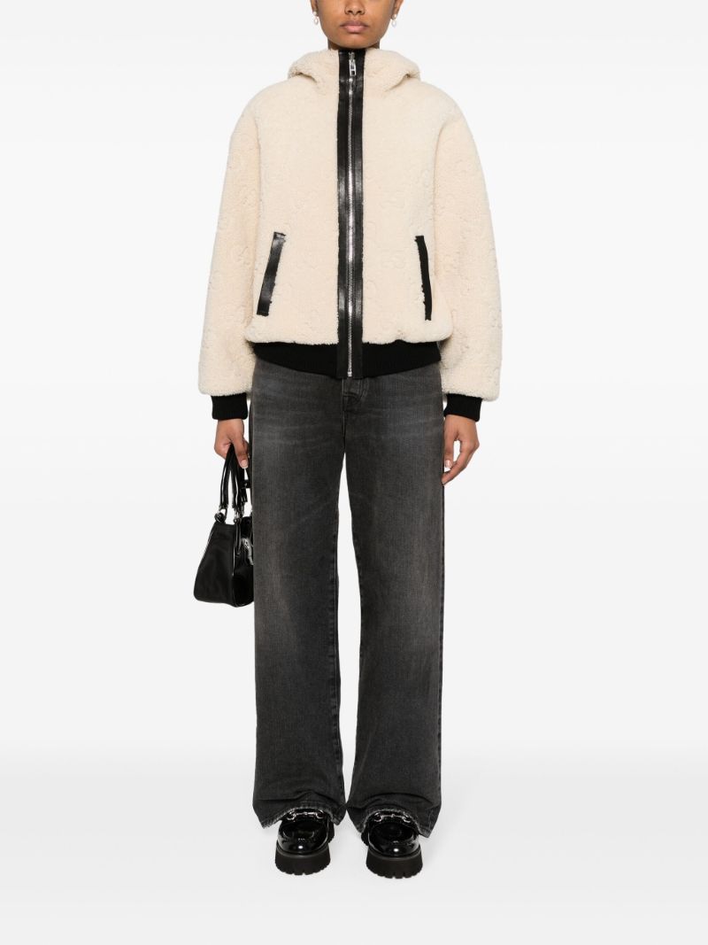 Neutral Shearling Reversible Jacket