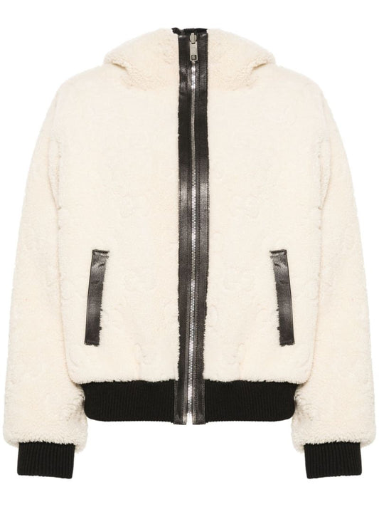 Neutral Shearling Reversible Jacket