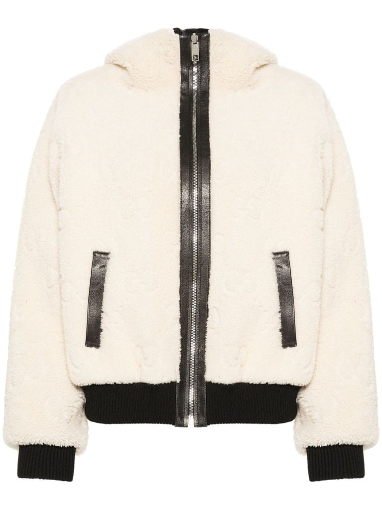 Neutral Shearling Reversible Jacket