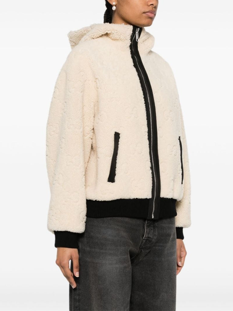Neutral Shearling Reversible Jacket