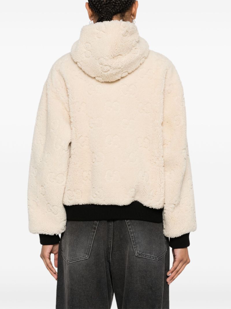 Neutral Shearling Reversible Jacket