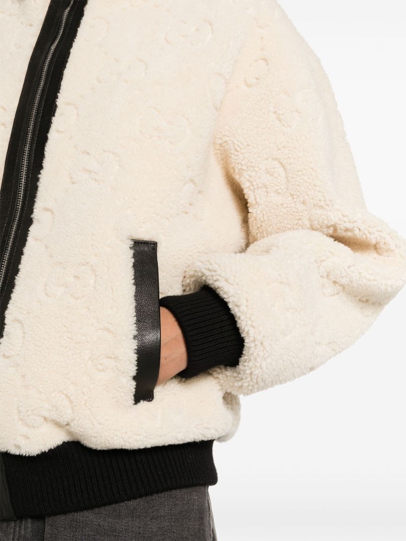 Neutral Shearling Reversible Jacket