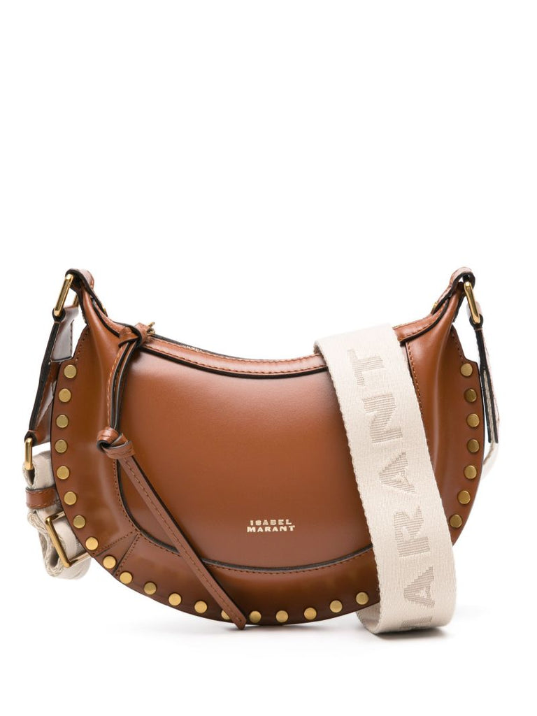 Brown Mini Moon Crossbody Bag