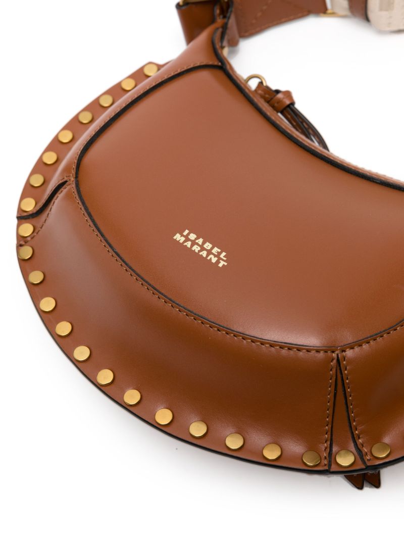 Brown Mini Moon Crossbody Bag