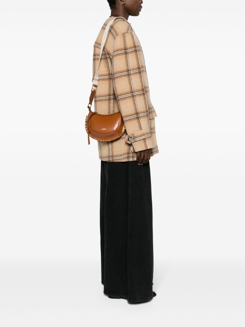 Brown Mini Moon Crossbody Bag