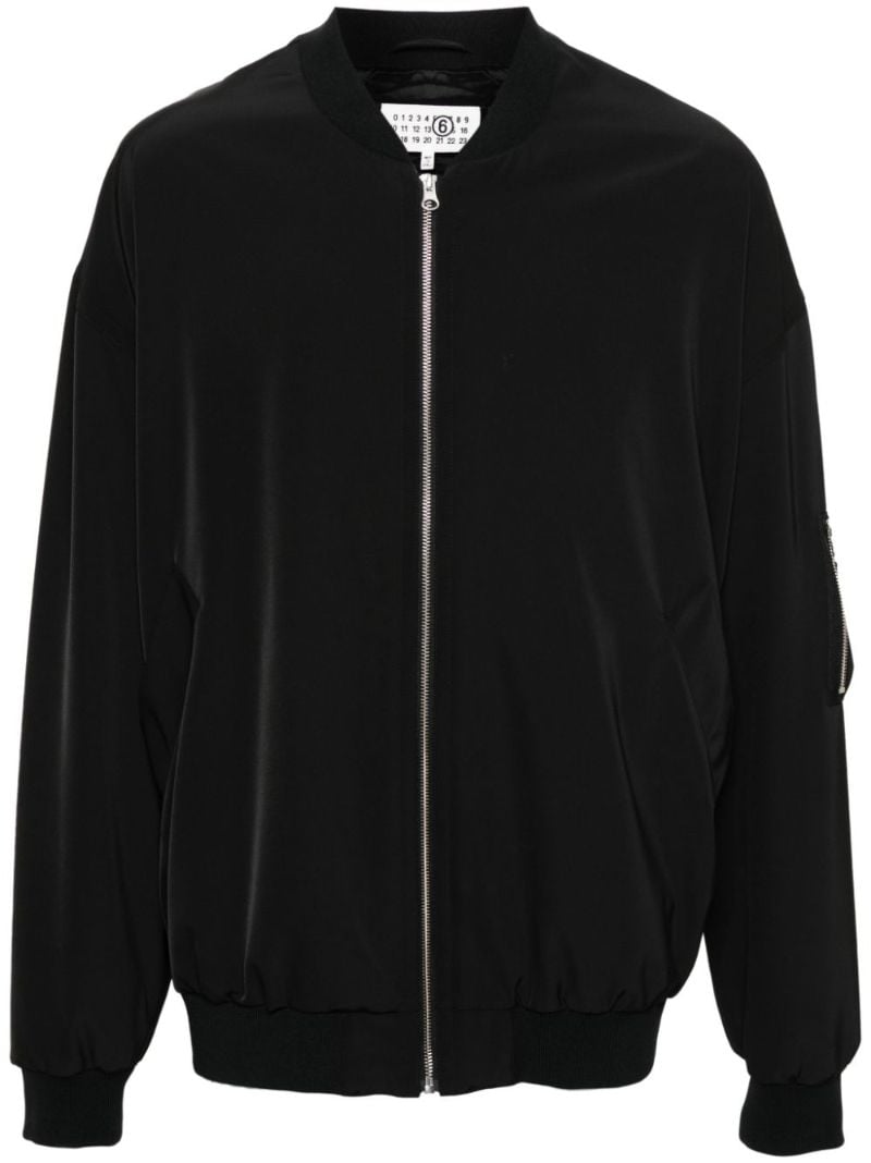 Black Twill Bomber Jacket