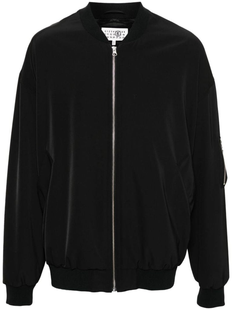Black Twill Bomber Jacket