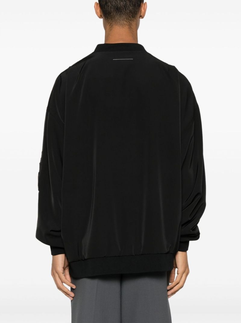 Black Twill Bomber Jacket