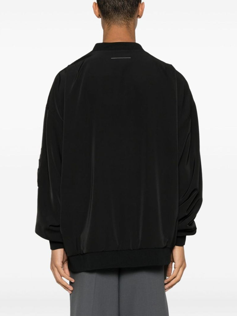 Black Twill Bomber Jacket