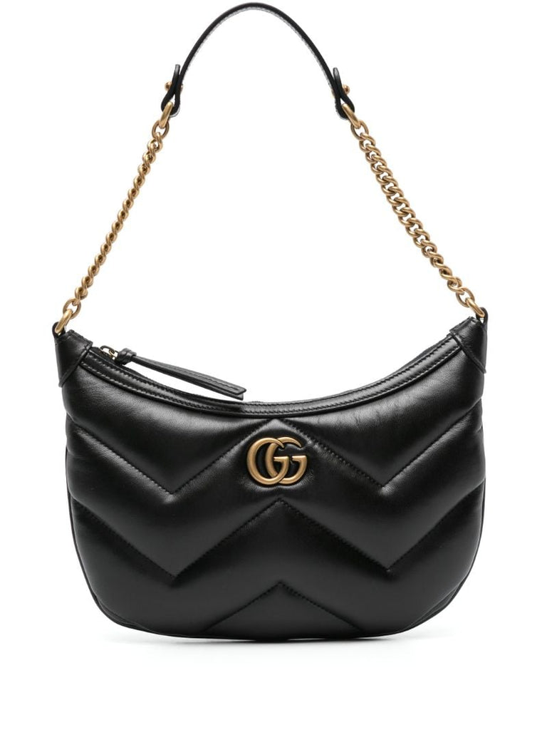 Black Small Marmont Leather Shoulder Bag