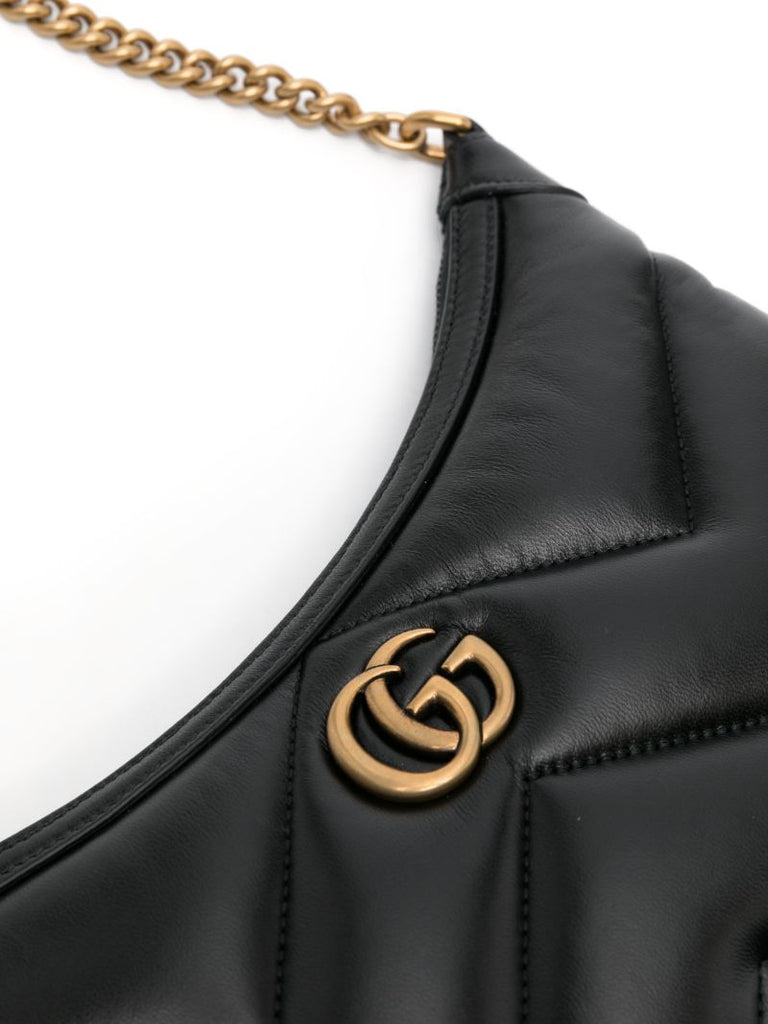 Black Small Marmont Leather Shoulder Bag