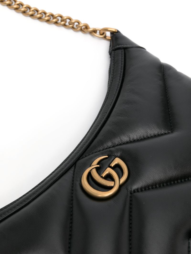 Black Small Marmont Leather Shoulder Bag