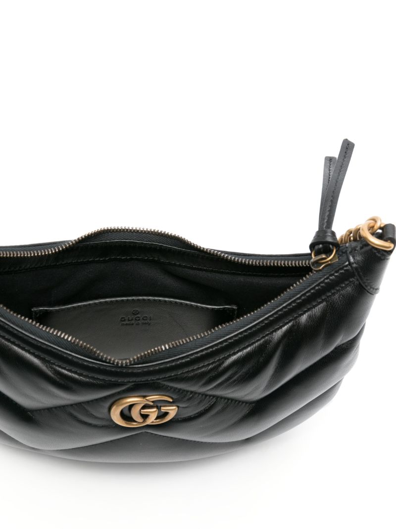 Black Small Marmont Leather Shoulder Bag
