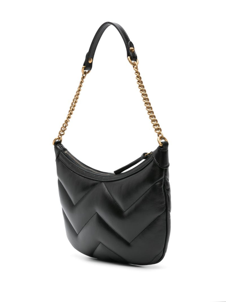 Black Small Marmont Leather Shoulder Bag