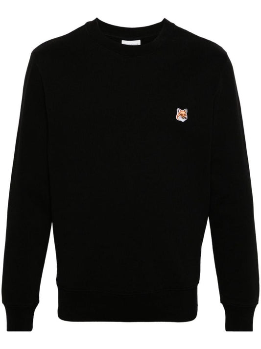 Black Fox Head Cotton Sweatshirt