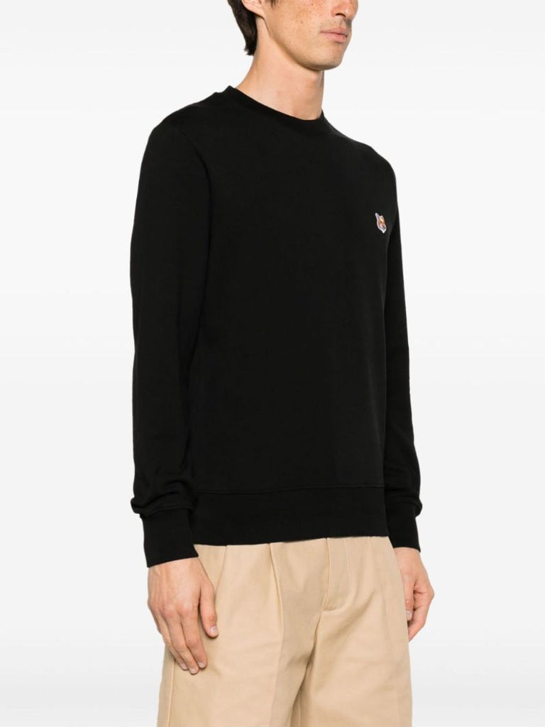 Black Fox Head Cotton Sweatshirt