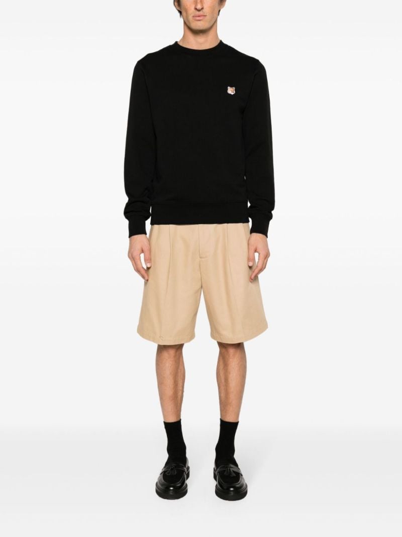 Black Fox Head Cotton Sweatshirt