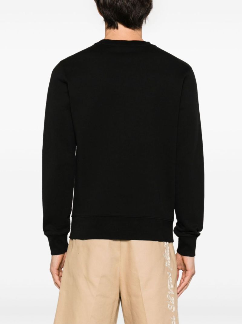 Black Fox Head Cotton Sweatshirt