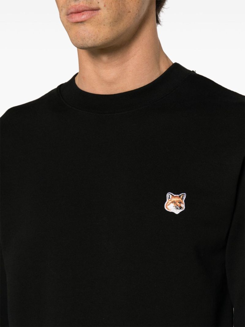 Black Fox Head Cotton Sweatshirt