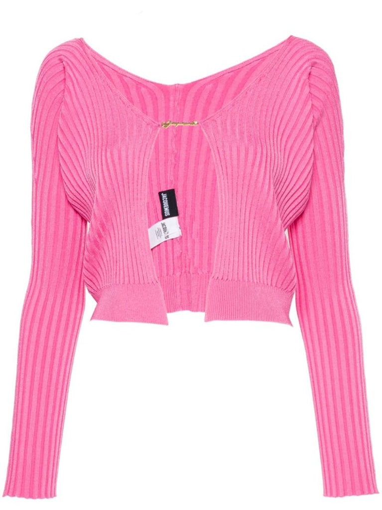 Pink La Maille PralÃ_x0083_Âº Cropped Cardigan