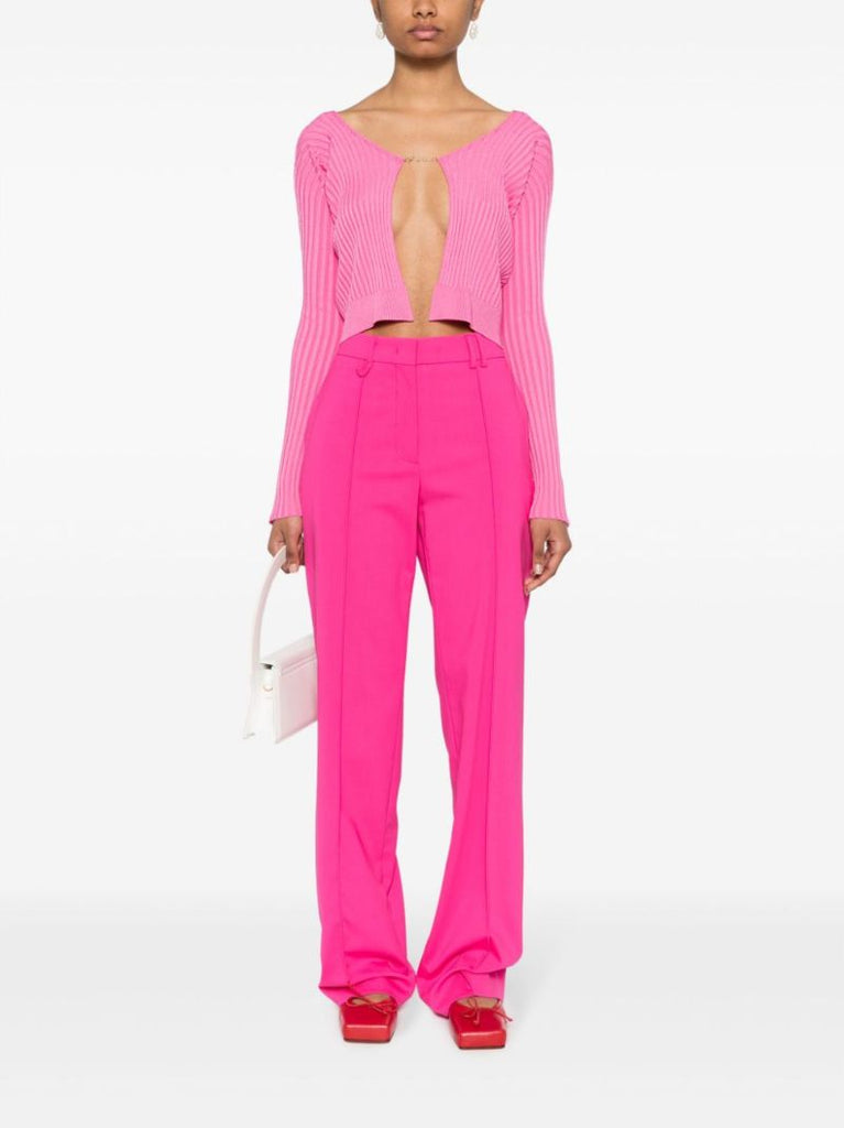 Pink La Maille PralÃ_x0083_Âº Cropped Cardigan