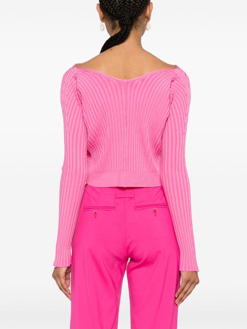 Pink La Maille PralÃ_x0083_Âº Cropped Cardigan