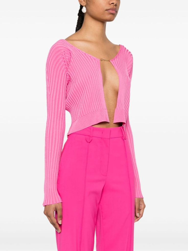 Pink La Maille PralÃ_x0083_Âº Cropped Cardigan