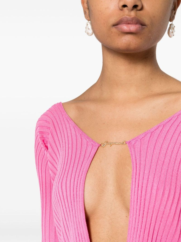 Pink La Maille PralÃ_x0083_Âº Cropped Cardigan