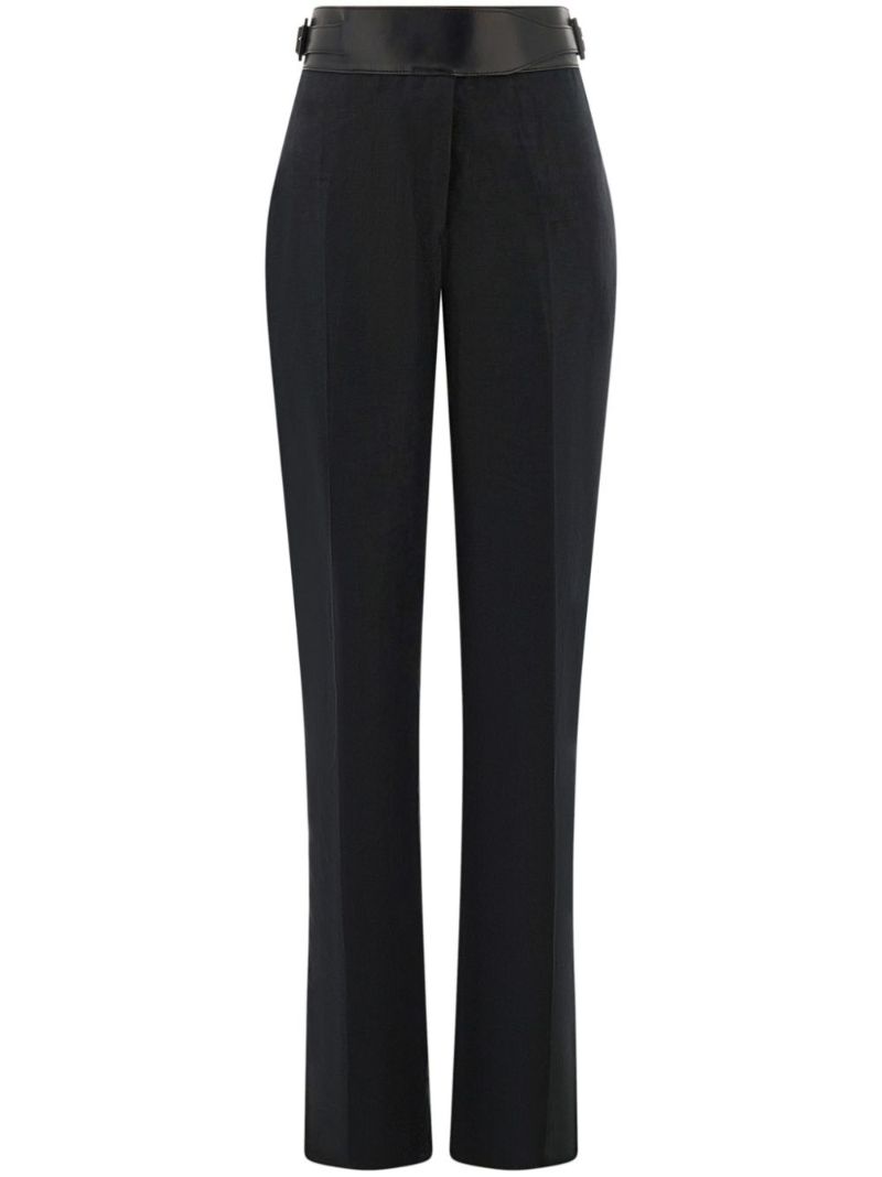 Black Straight-leg Tailored Trousers