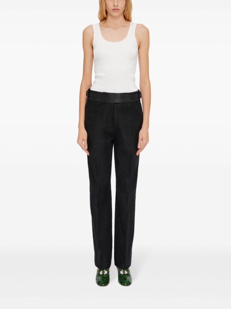 Black Straight-leg Tailored Trousers