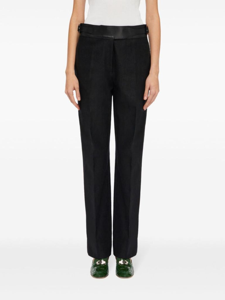 Black Straight-leg Tailored Trousers