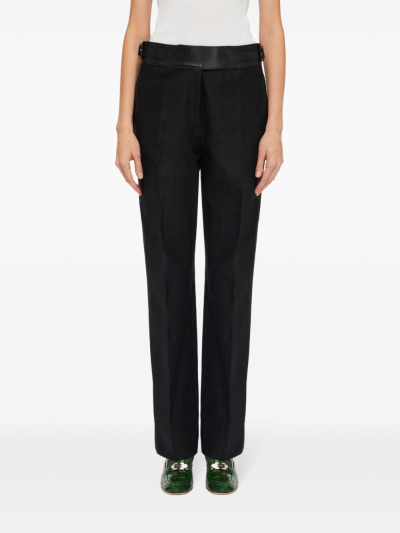 Black Straight-leg Tailored Trousers