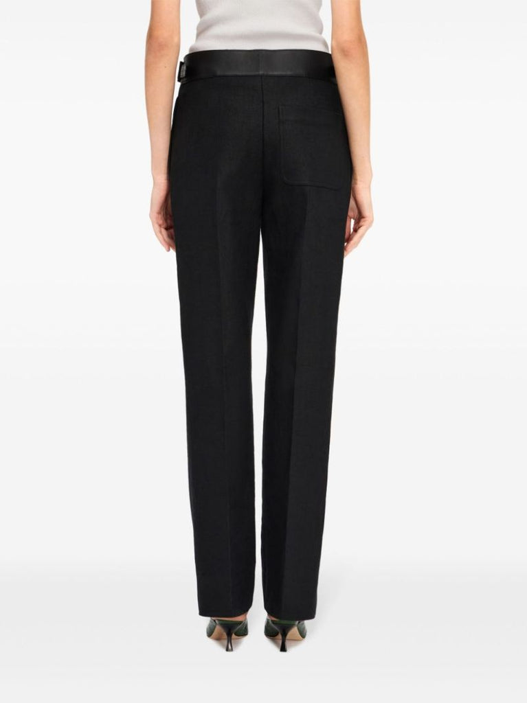 Black Straight-leg Tailored Trousers