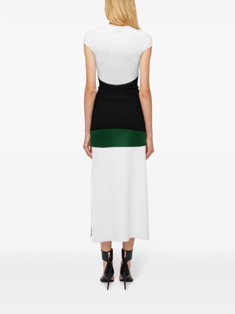 White Layered Midi Dress