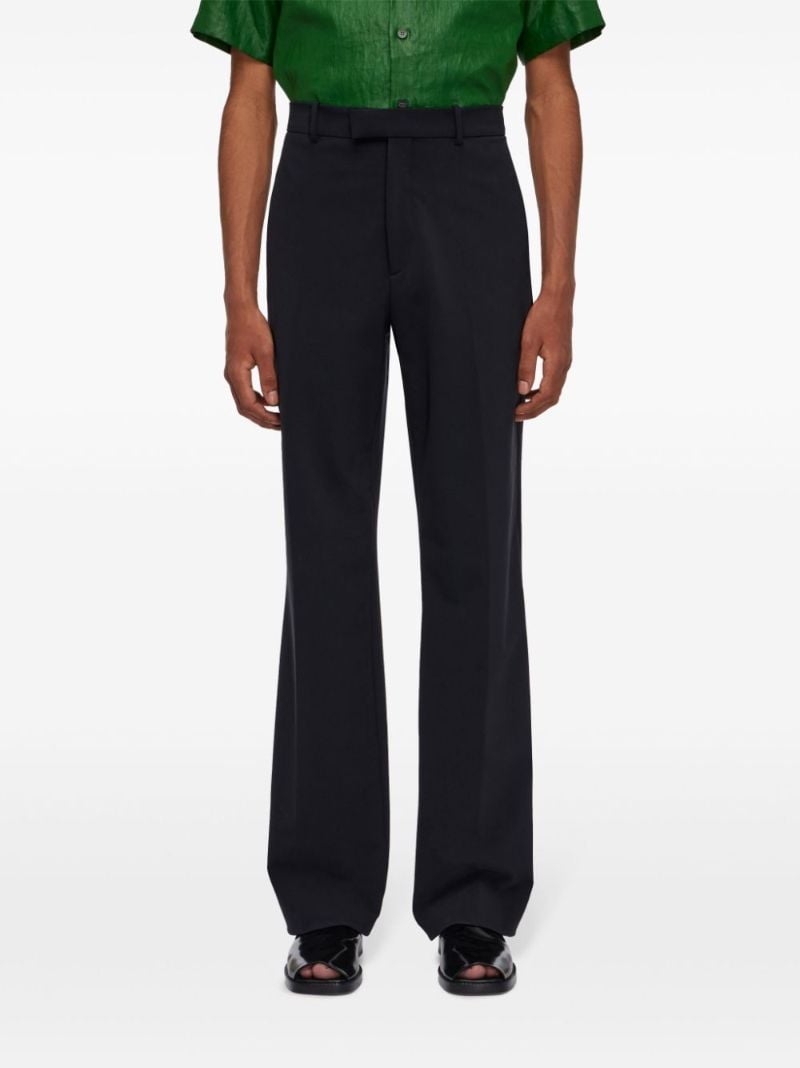 Black Straight-leg Tailored Trousers