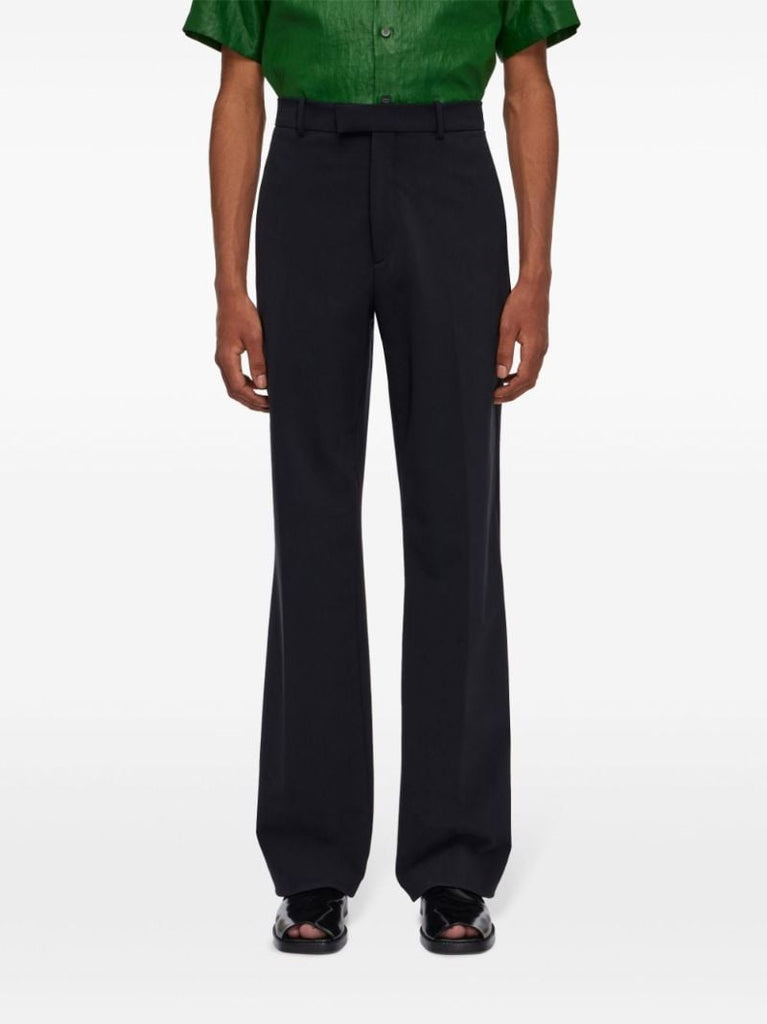 Black Straight-leg Tailored Trousers