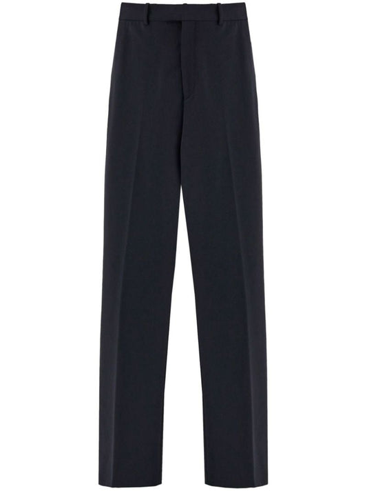Black Straight-leg Tailored Trousers