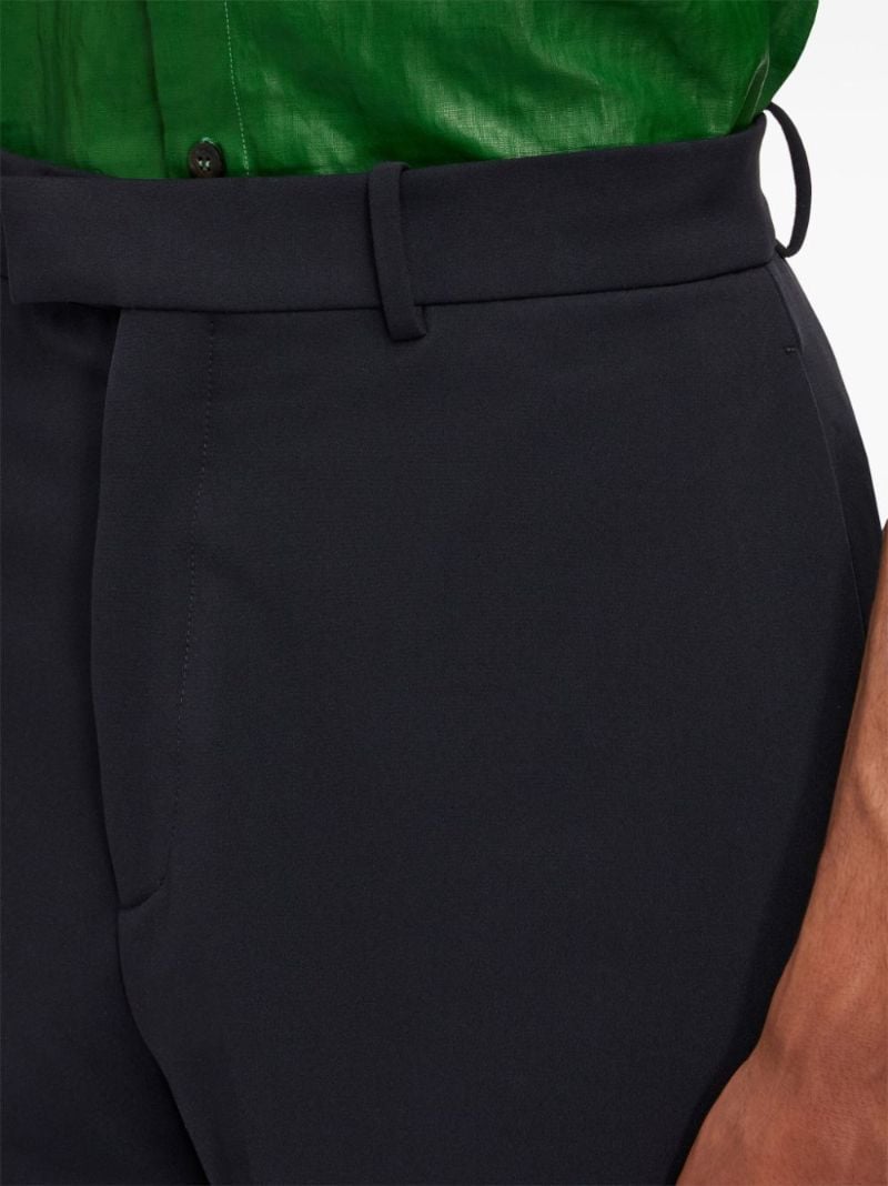 Black Straight-leg Tailored Trousers