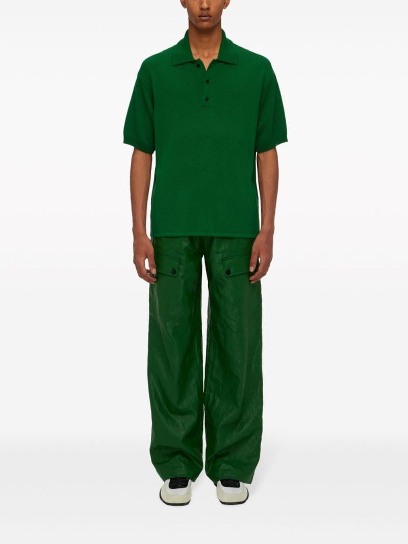 Green Knitted Polo Shirt