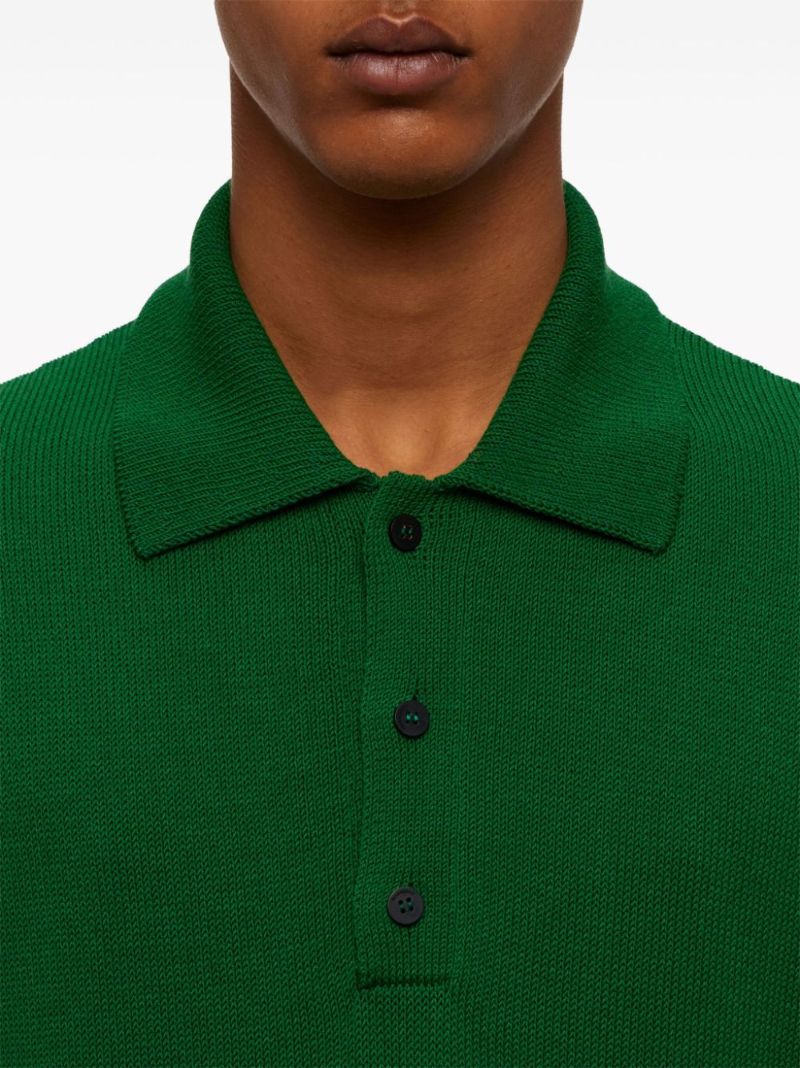 Green Knitted Polo Shirt