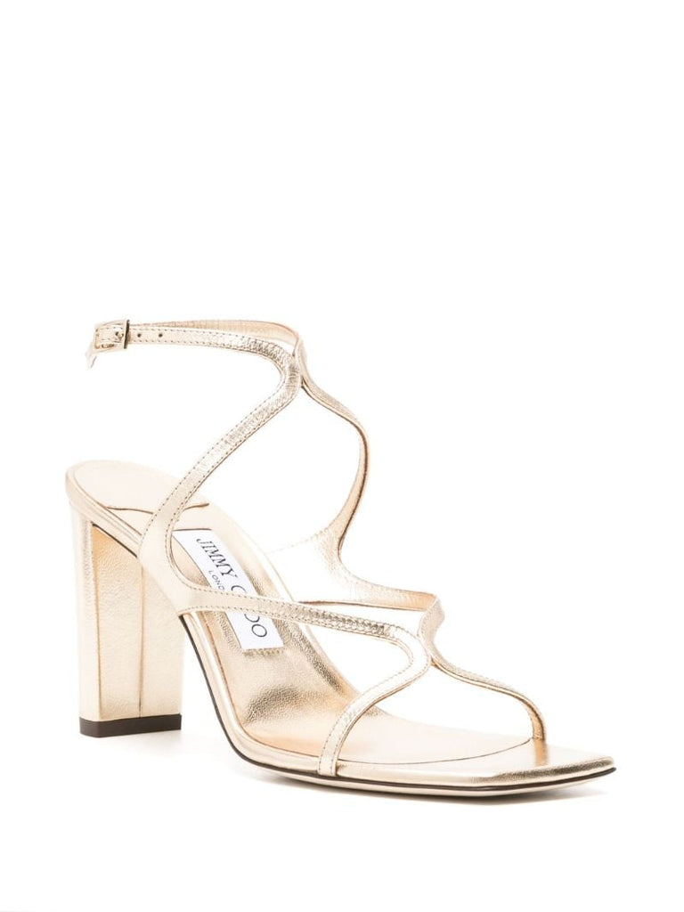 Gold Azie 85mm Leather Sandals