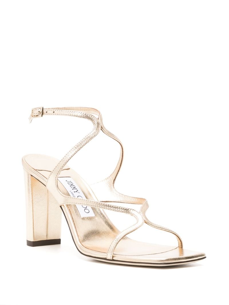 Gold Azie 85mm Leather Sandals