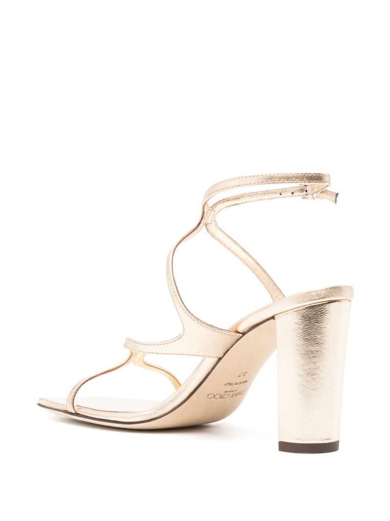 Gold Azie 85mm Leather Sandals