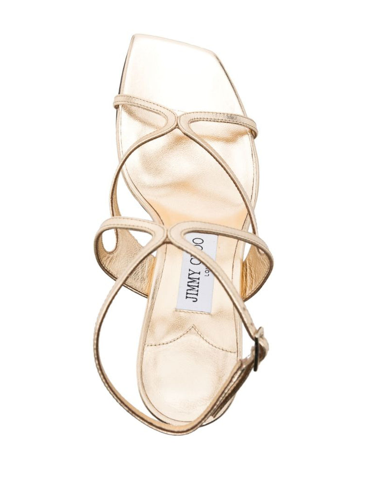 Gold Azie 85mm Leather Sandals