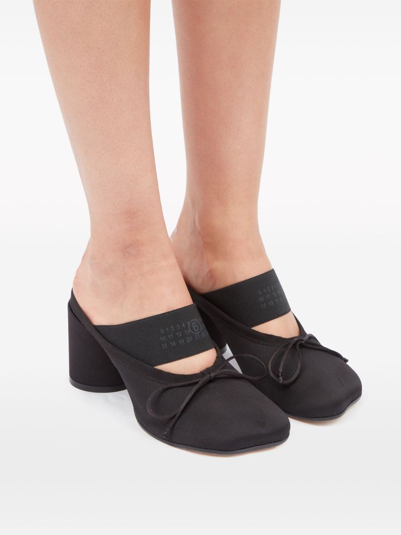 Black Ballet-style Suede Mules